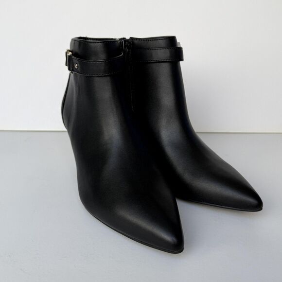 Charter Club Boots Womens Size 6 Black Ulyssa Ankle Kitten Heel Pointed Toe - Picture 2 of 7